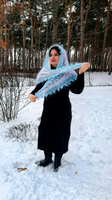 пуховая косынка