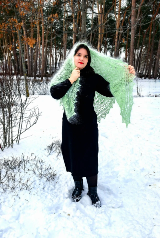 пуховая косынка
