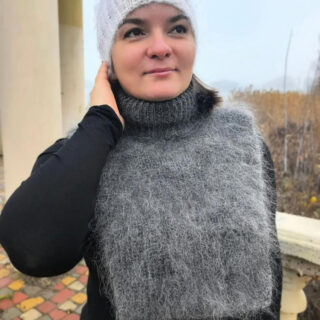 пуховая шапка из козьего пуха